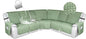 HDCAXKJ 100% Waterproof Reclining Sectional Couch Covers L Shape Recliner Sofa by HDCAXKJ