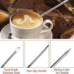 Coffee Tamper, 22 PCS Espresso Accessories Kit Including 51mm Coffee Tamper WDT Tool Tamper Mat Coffee Stirrer Latte Art Pen Milk Frothing Pitcher Coffee Stencils