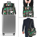 coffee cup coffee beans cyan Coffee Maker Carring Bag Travel Carrying Storage Tote Bag Compatible Portable Single Serve Coffee Brewer Case with Pockets for K-cup Pods