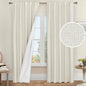 Ivory 100% Blackout Linen Curtains 84 Inches Long 2 Panels | Linen Textured by LAMIT