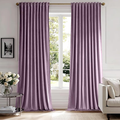 MIULEE Lavender Velvet Curtains 52x108 inches Luxury Blackout Curtains | by MIULEE