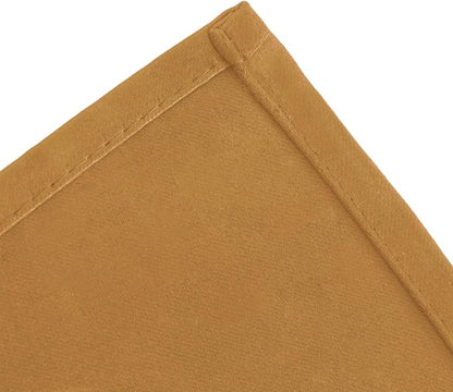 Blackout Curtains 66 x 54 Inch Long Mustard Yellow Curtains Set of 2 Panels - Image 7