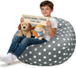 Lukeight Stuffed Animals Storage Bean Bag Chair Cover by Lukeight