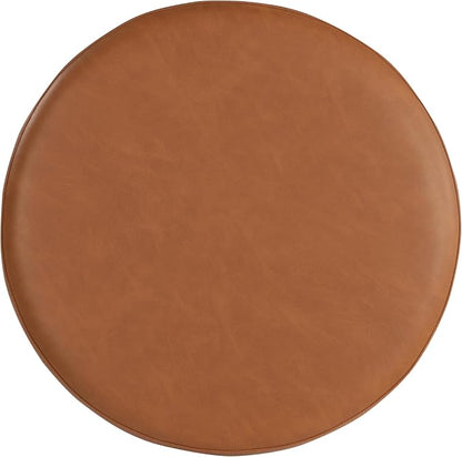 Lifestyle Solutions 19” Wentworth Ottoman Round Faux Leather Bench, Stationary - Image 4