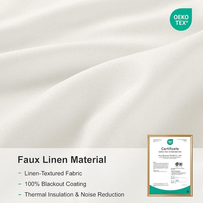 Faux Linen Total Blackout Curtains - Image 7