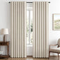 MIULEE 100% Blackout Linen Curtains 42 x 84 Inch Linen Beige 2 Panels | Thermal by MIULEE
