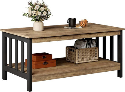 ChooChoo Farmhouse Coffee Table, Living Room Table - Image 4