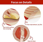 Silicone Baking Mat, Reusable Silicone Dough Mat, Non-Stick Pastry Mat, Heat Resistant Silicone Mat for Baking Cookies, Cake, Bread, Chocolate, Pizza, Crust, Pie Oven Mat, Easy to Clean