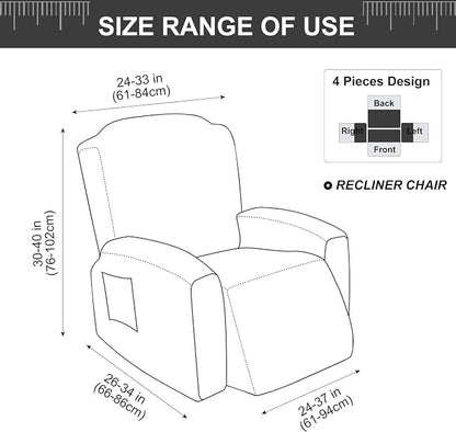 Genina Recliner Chair Cover, Stretch Reclining Chair Covers, Recliner Sofa - Image 5