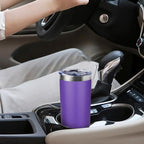 20 oz Skinny Tumbler with Lid and Straw,Stainless Steel Vacuum Insulated Tumbler Cup Double Wall Leak-proof Coffee Mug,Travel Thermal Water Tumbler for Home,Office,Outdoor (Purple,1)