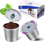 2 Pack Roogaluckeep Reusable Stainless Steel Coffee Pod Capsules, Stainless Steel Reusable K -Cups for Keurig, Refillable Coffee Filters for Keurig Family