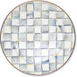 MACKENZIE-CHILDS Enamel Charger Plate, Charger Decoration for Dinner Plates or Home Decor, 12 Inches, Gray-and-White Sterling Check, Set of 1