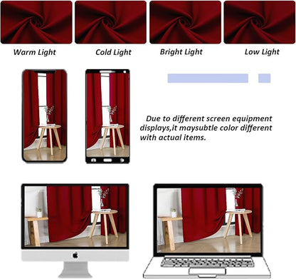 Simplebrand Ava Red Blackout Curtains - Image 9