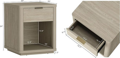 Eco-Friendly Nightstand in Natural Finish Made from Sustainable Wood - Image 3