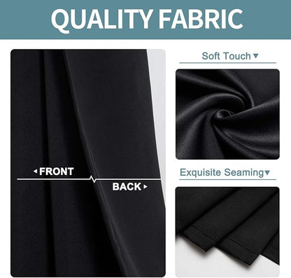 ChrisDowa Blackout Curtains for Bedroom and Living Room 84 Inches Long | 2 - Image 3