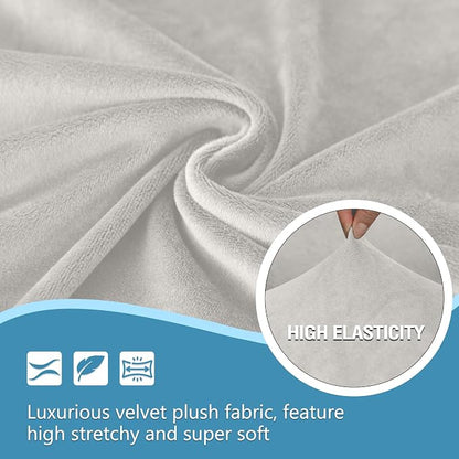 HDCAXKJ Corner Sectional Couch Covers Velvet Stretch L Shape Sofa Cover Soft - Image 3