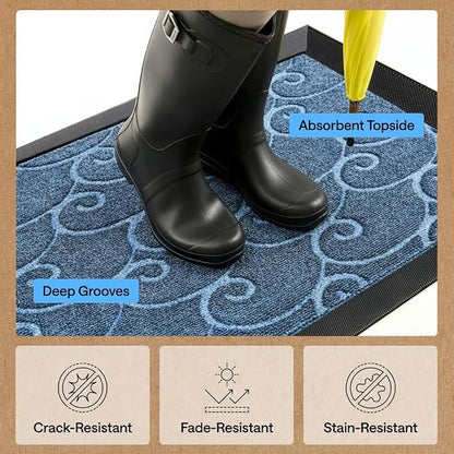GORILLA GRIP 100% Waterproof All-Season WeatherMAX Doormat 35x23, US Designed - Image 5