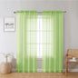 Lime Sheer Curtains 72 Inches Long 2 Panels, Solid Voile Light Filtering Dual by Lecloud