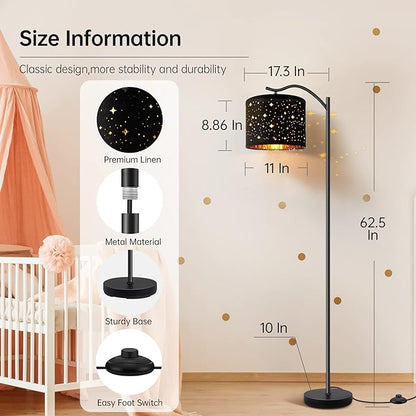 BoostArea Floor Lamp for Living Room, LED Arched Tall Modern Standing Lamp - Image 5