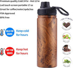 Sivaphe Tea Infuser Bottle With Removable Loose Leaf Tea Strainer, 18/8 Stainless Steel Insulated Travel Tumbler Festival Gift(Wood Grain)