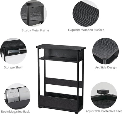 Narrow Side Table, 3-Tier Slim End Table - Image 5