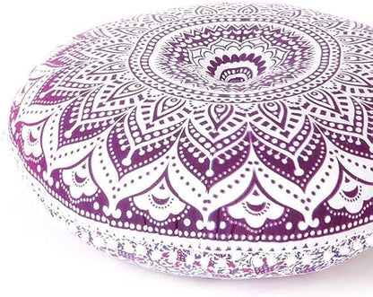 Mandala Floor Pillow Cover Meditation Cushion Seating Throw Hippie Round by EyesofIndia