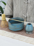 Artcome Japanese Matcha Bowl Set with Pouring Spout, Ceramic Matcha Whisk Holder, Bamboo Tea Scoop, Matcha Whisk, and Tea Manual - Traditional Chawan Set for Matcha Lovers