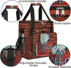 Vintage Red Brick Coffee Maker Carring Bag Travel Carrying Storage Tote Compatible with Keurig K-Mini or Plus Portable Single Serve Brewer Case Pockets for K-cup Pods