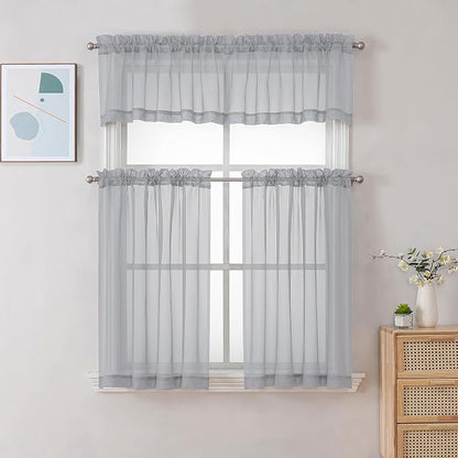 Chyhomenyc Light Grey Sheer Valances - Image 2