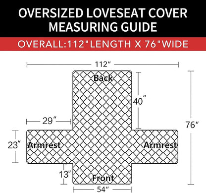 Easy-Going Reversible Couch Cover, 2 Cushion Sofa, Water Resistant Mat - Image 6