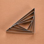 Triangle Cookie Cutter Set 45/90 Degree Stainless Steel Half Square Right Angle Triangle Geometric Frame Plaque Cookie Cutters Shapes Molds - 1 Inch Depth (4 Sizes)