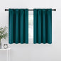 NICETOWN Teal Blackout Cafe Faux Silk Curtains by NICETOWN