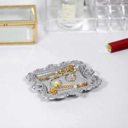 Funly mee Antique Trinket Dish Vintage Metal Jewelry Tray, Ring Holder - Image 5