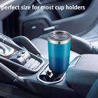 COMOOO 20oz Tumbler with Straw Stainless Steel Insulated Coffee Tumbler Cups Double Wall Vacuum Travel Coffee Mug with Splash Proof Sliding Lid for Hot Cold Drinks (Dark Night, 2 Pack)