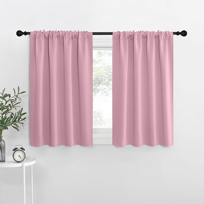 NICETOWN Blackout Curtains for Living Curtains, Rouge Pink, 2 Panels, 29 by 30 by NICETOWN