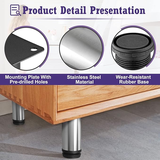 2.5 Inch Metal Furniture Legs - Image 3
