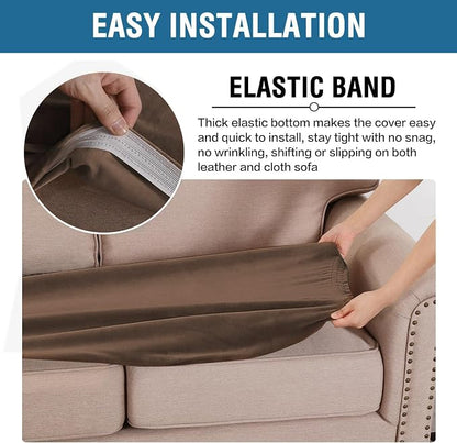 H.VERSAILTEX Velvet Stretch Individual Couch Cushion Cover Plush Cushion - Image 4