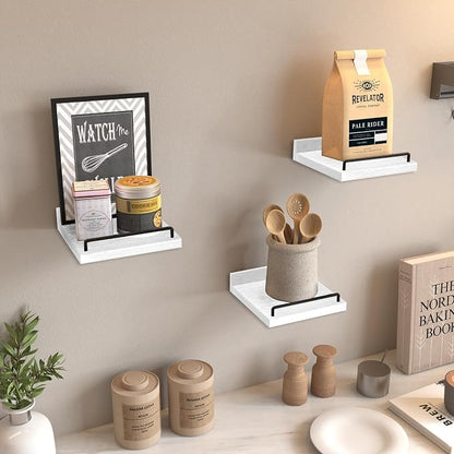 RYOFOBETTO Small Floating Shelf, 6 X 6 Inches Farmhouse Wall Shelves - Image 2