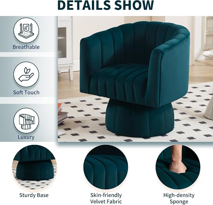 Swivel Accent Barrel Chair - Image 4