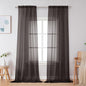 Simplebrand Chocolate Sheer Curtains 96 Inches Long, Light Filtering Rod Pocket by Simplebrand