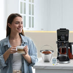 Stainless Steel Reusable Coffee Filter Compatible with Ninja Dual Brew Coffee Maker, Reusable Coffee Pods with 4 Cone Coffee Filters, Reusable k cups fit for Ninja CFP201 CFP301