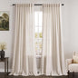 Beige Linen Curtains 84 Inches Long by Nanspring