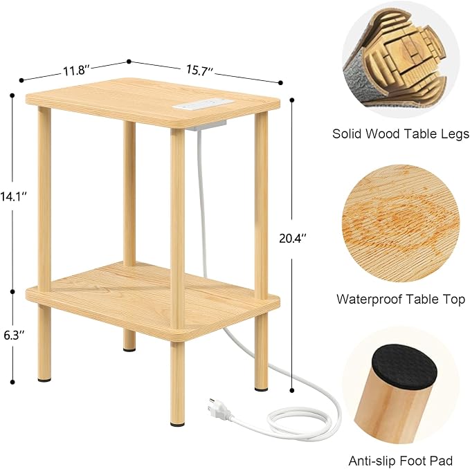 Apicizon 2 Tier End Table, Small Side Table - Image 2