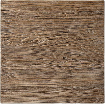 Hawthorne 18" Square Reclaimed Elm Trestle Side Table, Heritage Medium-Dark - Image 8