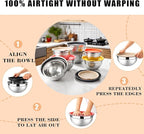 Lazycorner Mixing Bowls with Airtight Lids Set 5 Pcs Stainless Steel Bowls Set Baking Set Non-Slip Silicone Bottoms Great for Serving & Baking