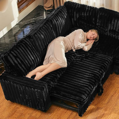 Belffin Plush Corduroy Modular Sectional Sofa Armrest Part Module - Image 7