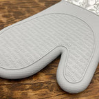 Delaney Silicone Oven Mitts Set - Extra Long, Heat Resistant Kitchen Gloves, Non-Slip Holders for BBQ, Baking, Cooking Essentials, Grey Toile, Kitchen Decor, Oven Gloves, New Home Gifts