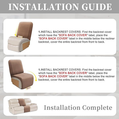 100% Waterproof Sectional Recliner Couch Covers - Image 7