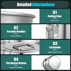 405 OZ Stainless Steel Canister Rice Cereal Grain Storage Containers with Lid Airtight Coffee Bean Storage Milk Flour Sugar Food Storage for Home Bar Restaurant (12L/405 OZ)