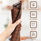 Chocolate Bar Mold, Silicone Dubai Chocolate Bar Mold, Non-Stick Chocolate Bar Molds, Deep Chocolate Bar Mold for Dubai Chocolate Bar Pistachio, Candy, Milk Chocolate Bar